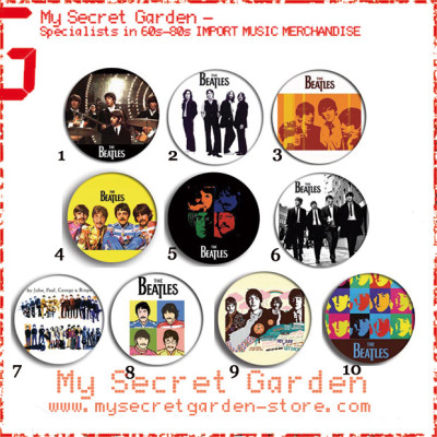 The Beatles - Pinback Button Badge Set ( or Hair Ties / 4.4 cm Badge / Magnet / Keychain Set )